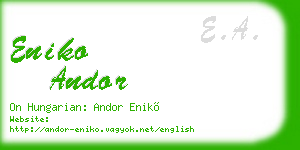 eniko andor business card